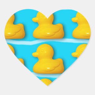 Sticker Cœur Canards de bain