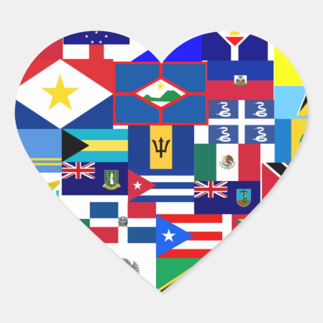 Sticker Cœur caraïbe (Devant)