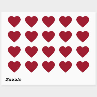 Sticker Cœur Carmine (couleur unie)