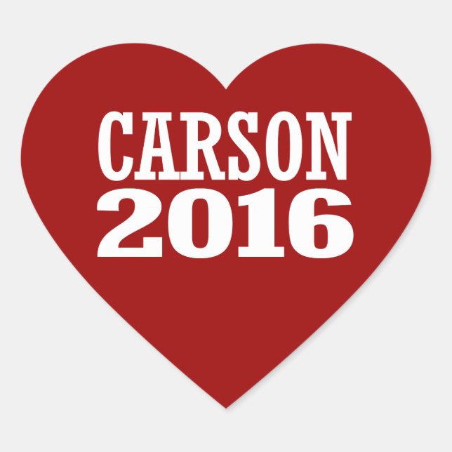 STICKER CŒUR CARSON 2016 (Devant)