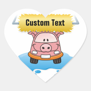 Sticker Cœur Carwash Pig