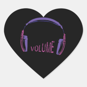 Sticker Cœur Casque Volume