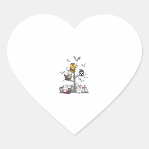 Sticker Cœur Cat Horror Films Lazy Costume d'Halloween pour Fel