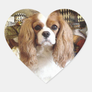 Sticker Cœur Cavalier Charles Spaniel