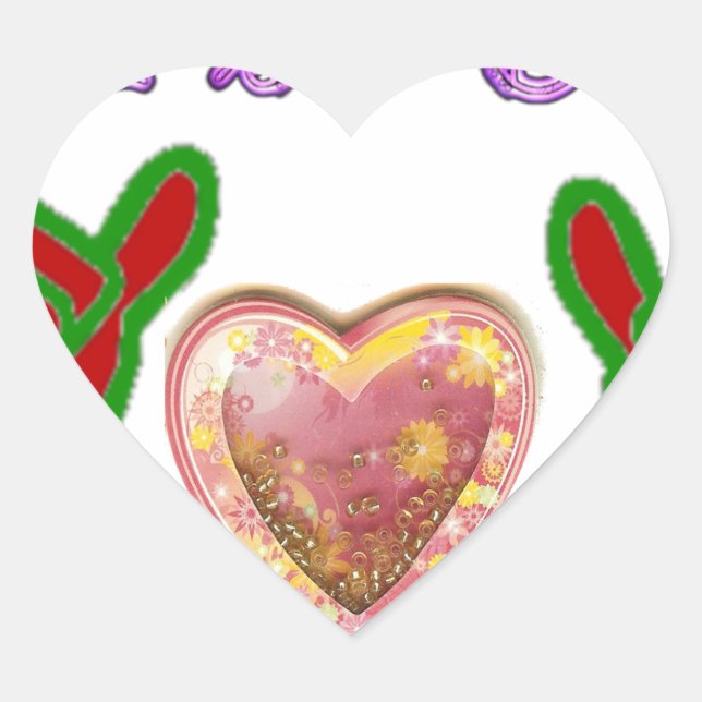 Sticker Cœur Ce type adore les grands cadeaux d'art Imprimer (Devant)