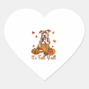 Sticker Cœur C'est Chute Y'all Pitbull Chien Chute Écharpe Auto