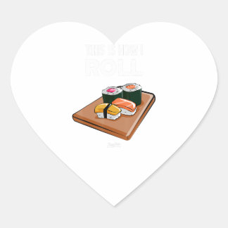 Sticker Cœur C'Est Comme Ça Que Je Roule Le Chef Sushi Funny Su