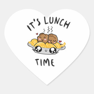 Sticker Cœur C'est l'heure du déjeuner