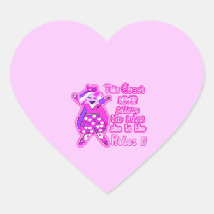 Sticker Cœur Cette reine ne suit jamais les règles rose