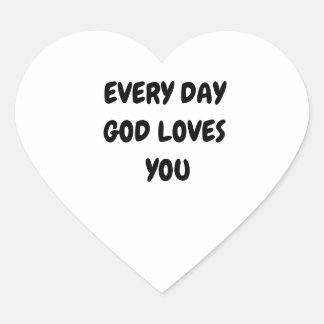 STICKER CŒUR CHAQUE JOUR DIEU VOUS AIME