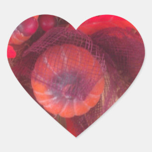 Sticker Cœur Charme d'automne confortable - Décor et cadeaux d'