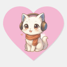 ​ chaton casque Kawaii Kitten en rose