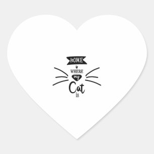 Sticker Cœur Chats et chats amusants