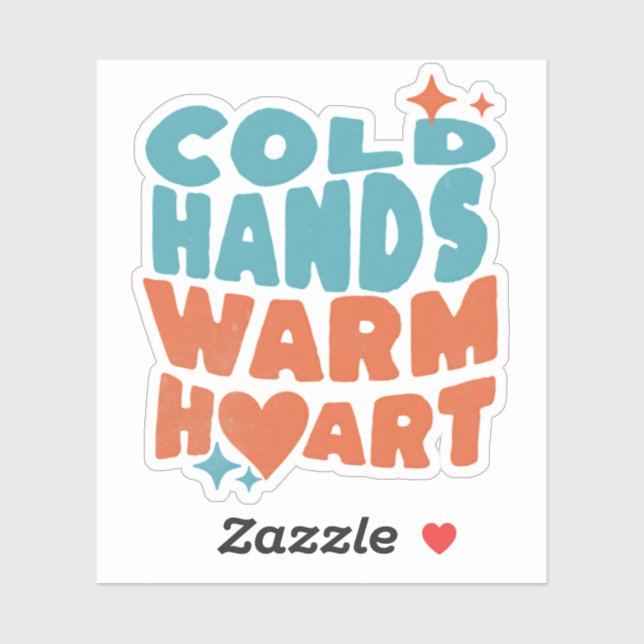 Sticker Coeur chaud des mains froides - Massage Thérapie e (Feuille)