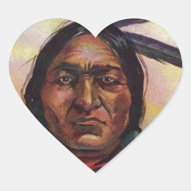 Sticker Cœur Chef Sitting Bull (Devant)