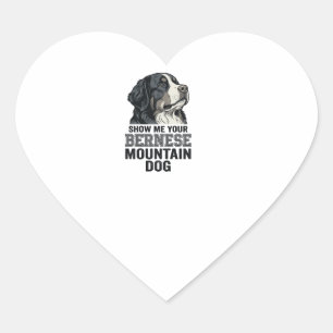 Sticker Cœur Chemise de conception de gravure vintage de chien