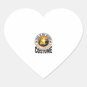Sticker Cœur Chemise de gravure vintage de costume d'Halloween