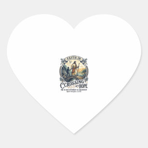 Sticker Cœur Chemise Jésus Immigration Nouveau Départ Courage C