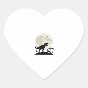 Sticker Cœur Chemise silhouette cimetière de dinosaures chiens