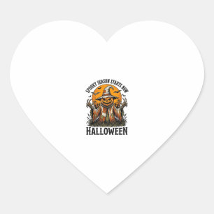 Sticker Cœur Chemise sorcière citrouille épouvantail Halloween