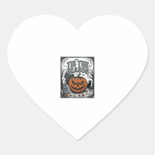 Sticker Cœur Chemise Vintage Halloween Citrouille Chat C'est La