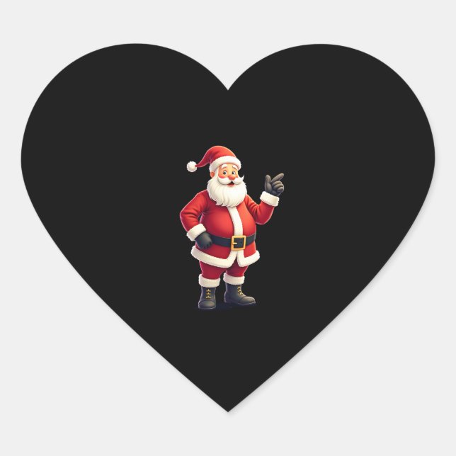 Sticker Cœur Chemises de Noël pour garçons Enfants Dabbing Père (Devant)