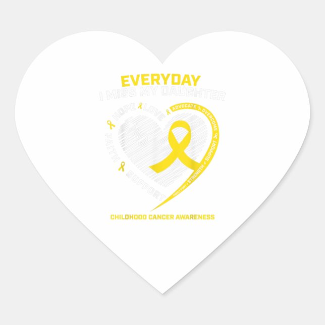 Sticker Cœur Chemises de sensibilisation au cancer de l'enfance (Devant)
