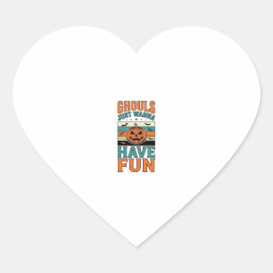 Sticker Cœur Chemises Halloween Les vieux fantômes veulent just