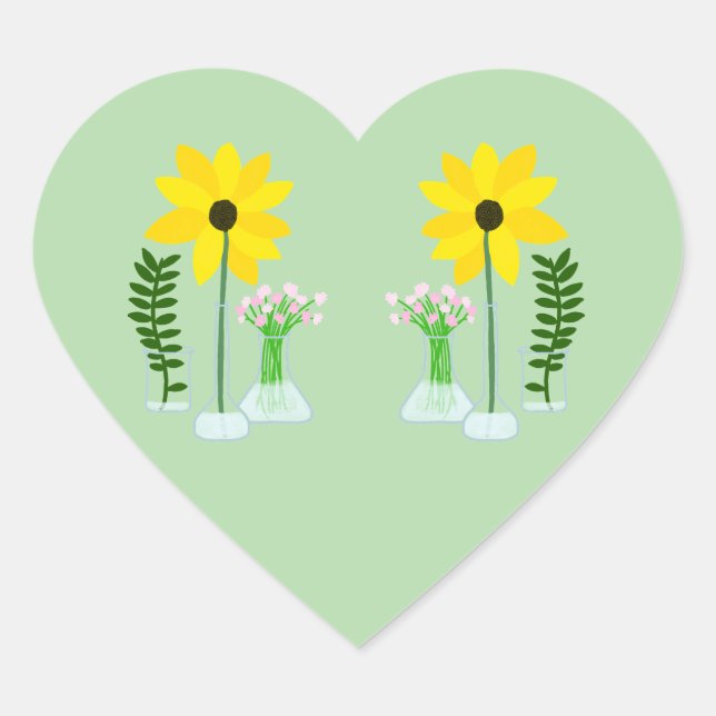 Sticker Cœur Chemistry Sunflower (Devant)