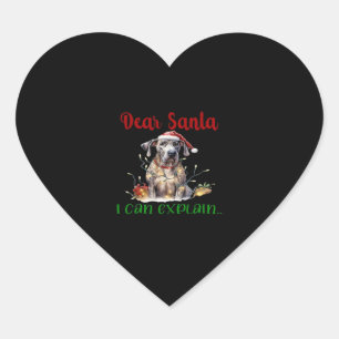Sticker Cœur Cher Père Noël, Je Peux Expliquer La Grande Dane E