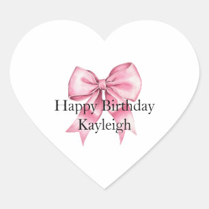 Sticker Cœur Chic Girl Rose Bows Anniversaire