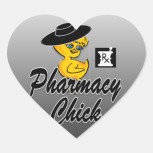 Sticker Cœur Chick en pharmacie #4