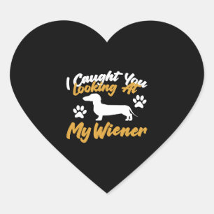 Sticker Cœur Chien Dachshund Wiener