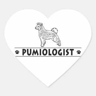 Sticker Cœur Chien de Pomi humoristique
