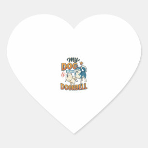Sticker Cœur Chien Est Sonnette Aboie Blanc Bleu_1