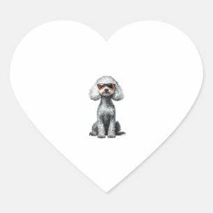 Sticker Cœur Chiens Amoureux des animaux de canicules amusants 