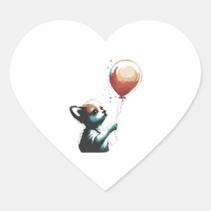 Sticker Cœur Chihuahua Balloon mignon Chiwawa Funny