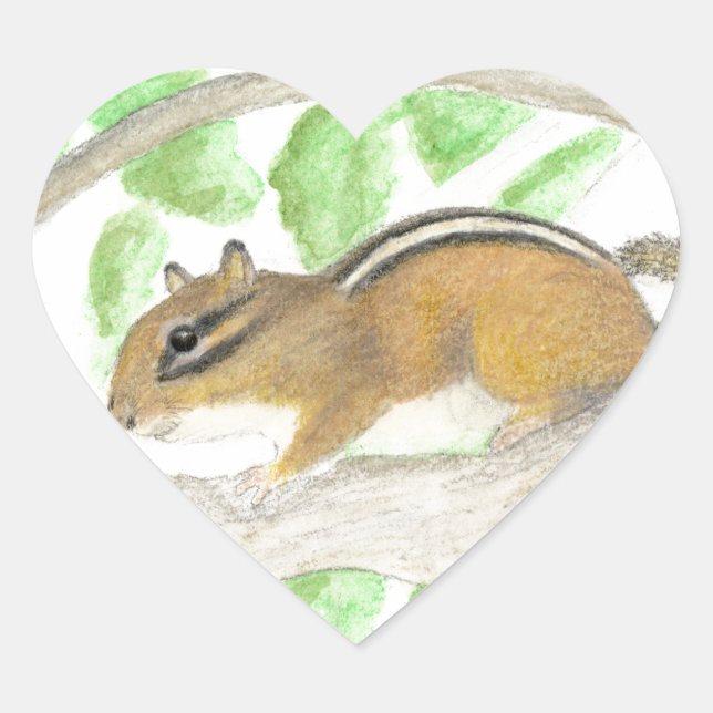 Sticker Cœur Chipmunk (Devant)