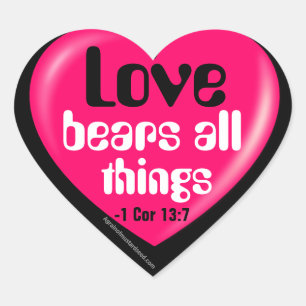 Sticker Cœur chrétien