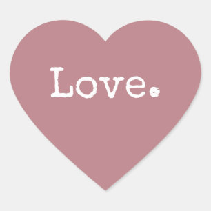 Sticker Cœur Christmas Love Dusty Rose