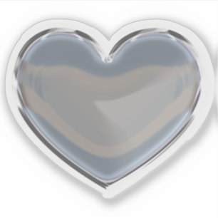 Sticker Coeur Chrome unique