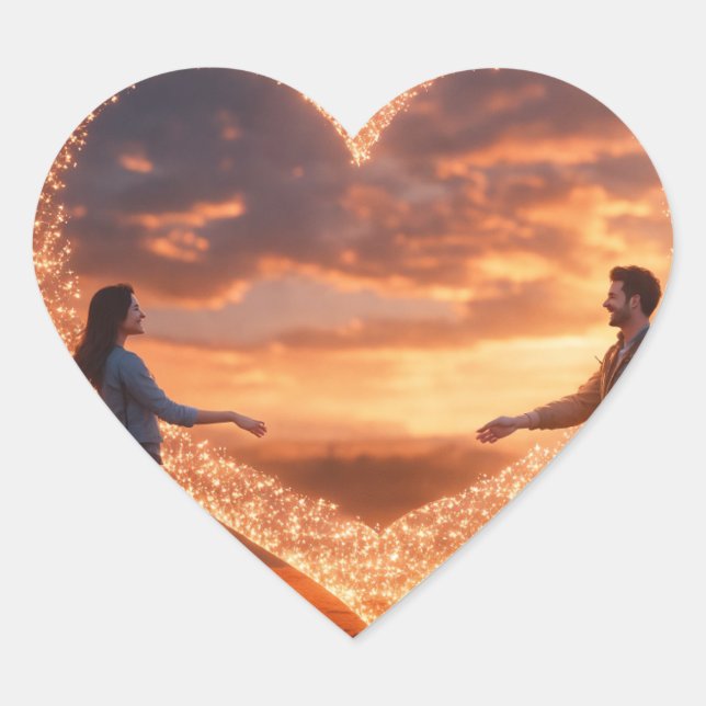 Sticker Cœur Ciel (Devant)