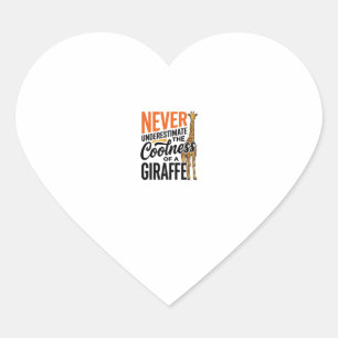 Sticker Cœur Citation de girafe drôle design vintage vecteur T-