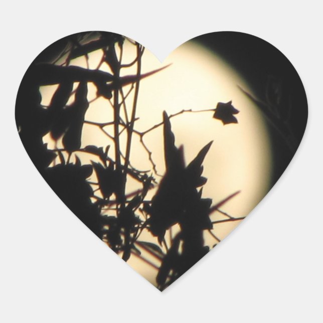 Sticker Cœur Clair de lune (Devant)