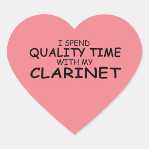 Sticker Coeur Clarinet Temps Qualité