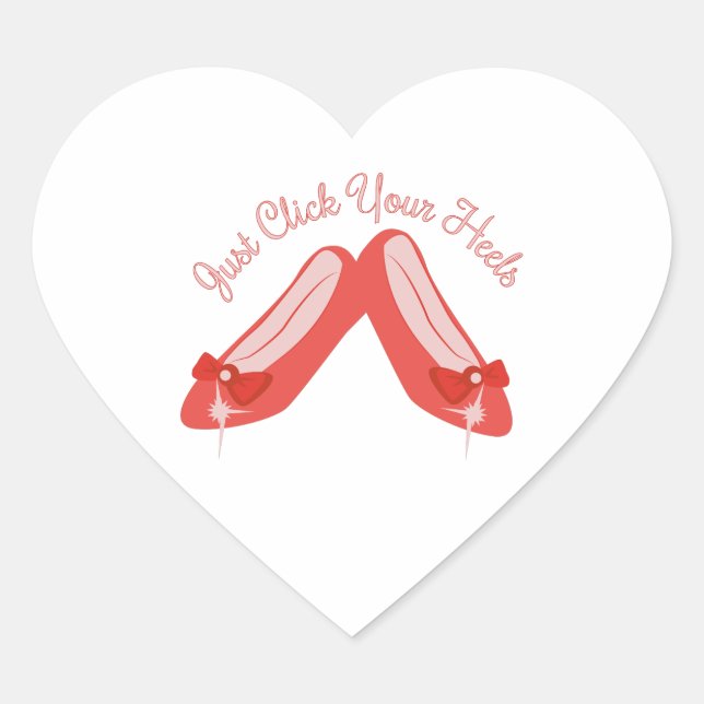 Sticker Cœur Cliquez sur vos talons (Devant)