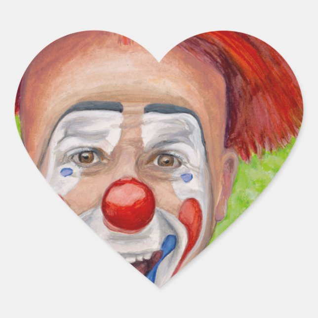 Sticker Cœur Clown Steven Daniel Copeland (Devant)