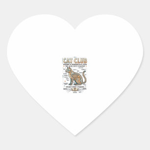 Sticker Cœur Club Chat Anatomie du Chat Diagramme Scientifique