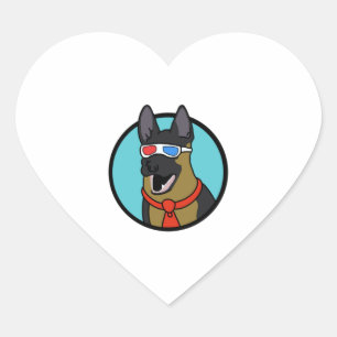 Sticker Cœur CoD German Shepherd Je n’ai aucune idée de ce que