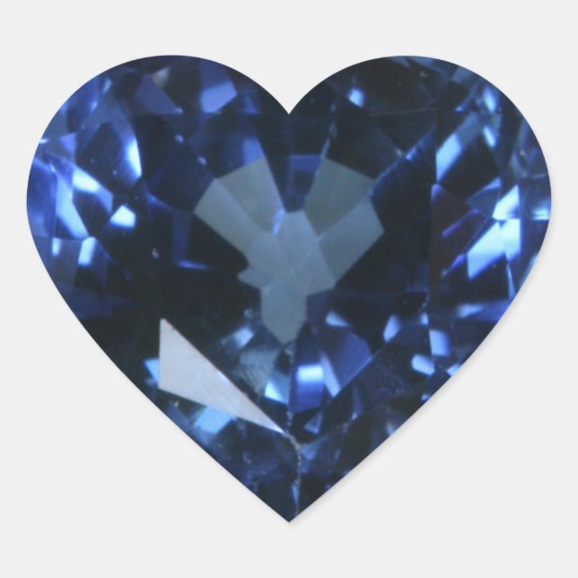 Sticker Cœur Coeur bleu saphir (Devant)